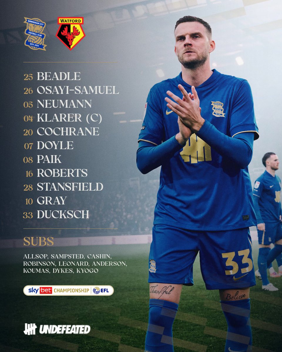 𝙏𝙀𝘼𝙈 𝙉𝙀𝙒𝙎 🔵

One change from Wednesday.

<a href="/Bright_097/">Bright Osayi-Samuel</a> returns to the starting XI.