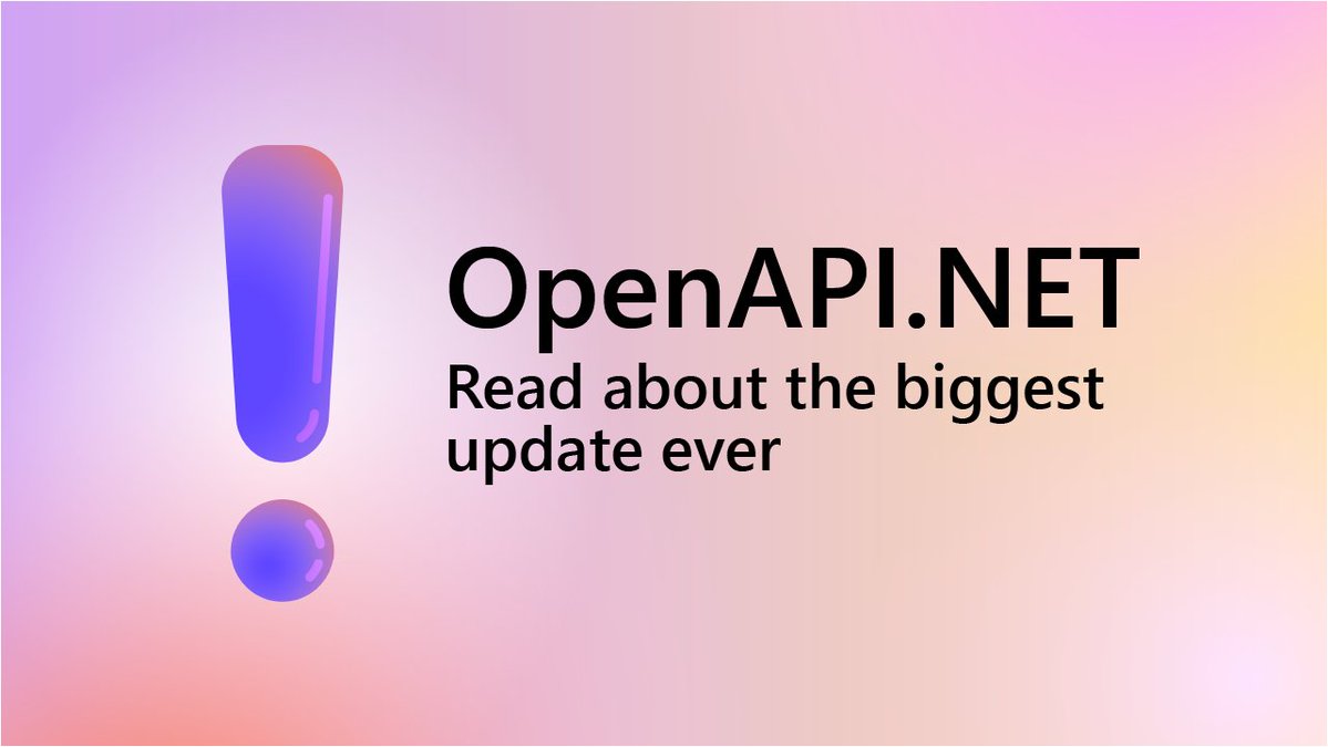 dotnet's tweet image. Big news for API developers!

The latest OpenAPI .NET updates bring improved tooling, enhanced compatibility, and new features to streamline your API workflows. Whether you’re building or consuming APIs, these updates (cont) msft.it/l/6019tjzZ3