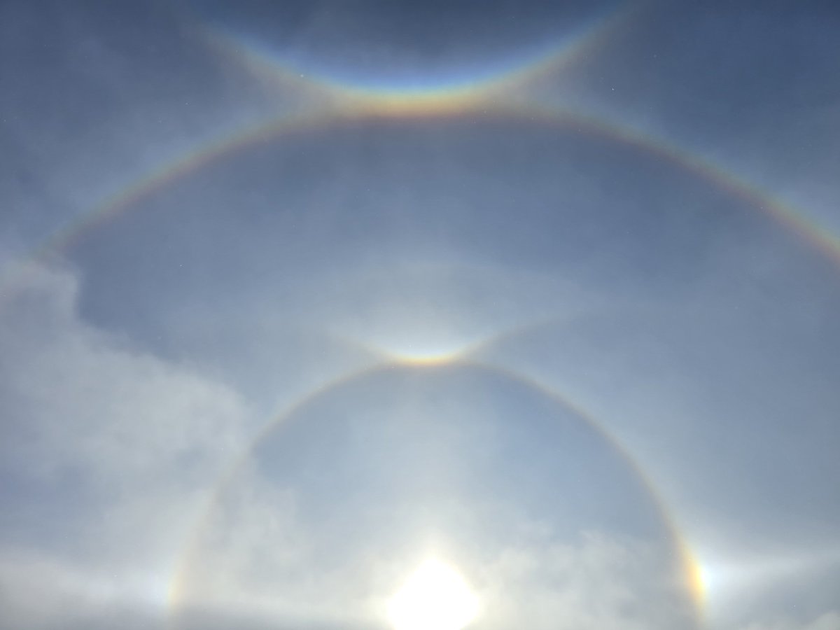 One of the first snows of the year and I was able to capture this! This is not a lens flare but how the sky actually looked