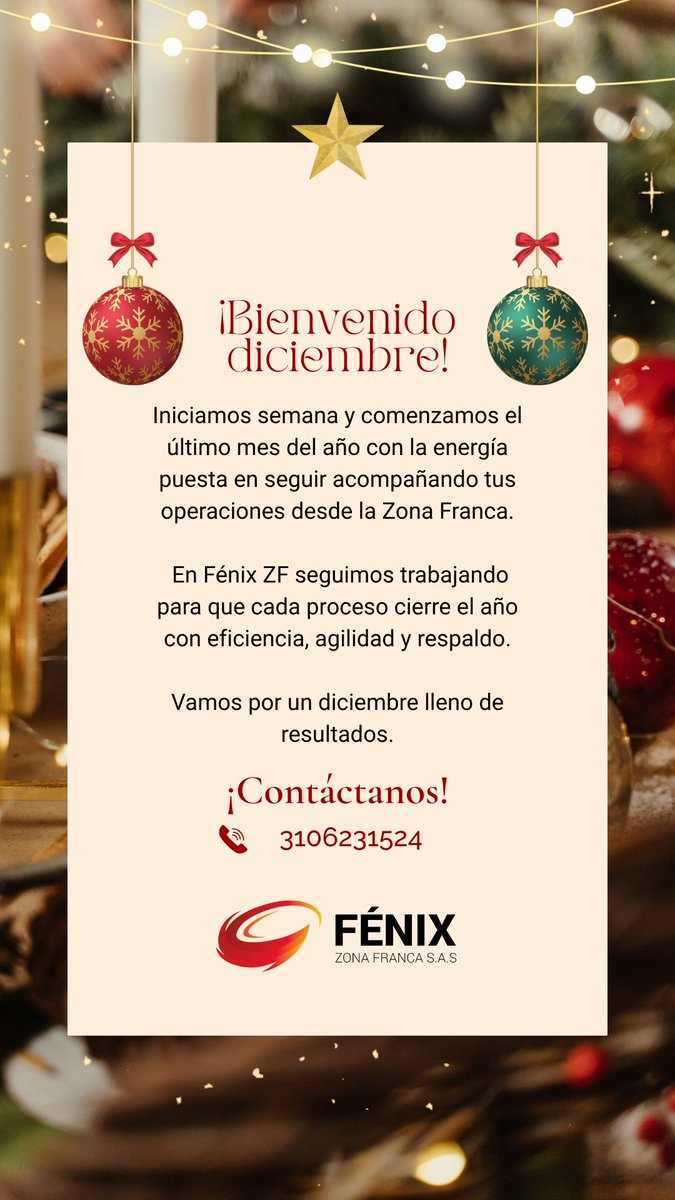 Fenix_ZF's tweet image. ✨ Vamos por un cierre de año excepcional.

#InicioDeSemana #Diciembre #ÚltimoMesDelAño #Logística