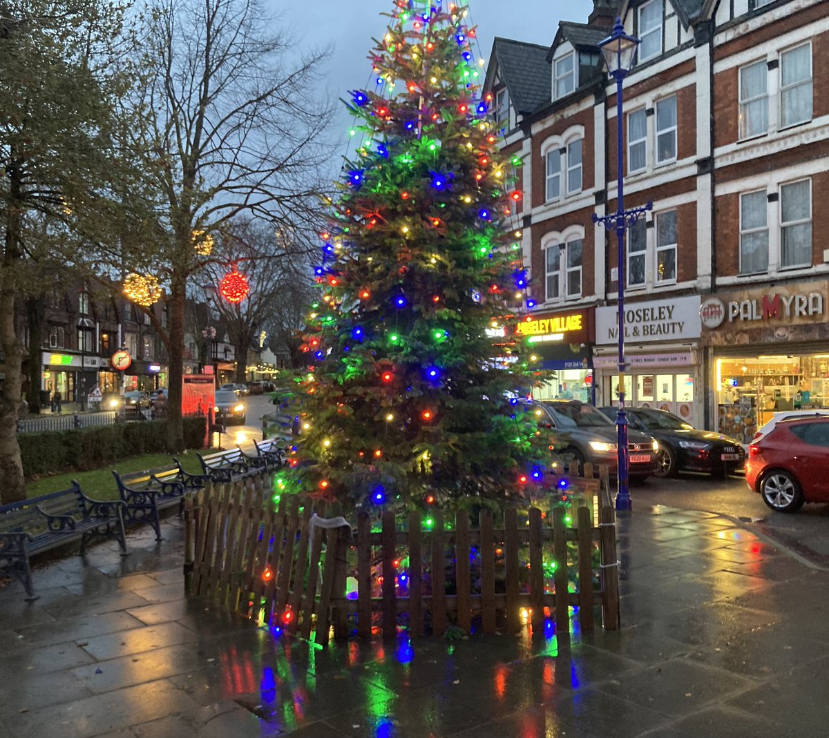 Advent Calendar 1st December ❄️
Moseley’s Christmas tree in the rain 🎄