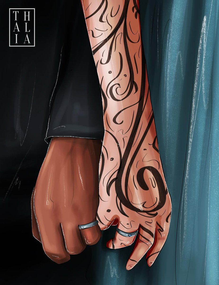 feysandmonth's tweet image. “We turned away, his hand sliding from my back to grip my hand. The touch was light—gentle.”

by thalia_art_