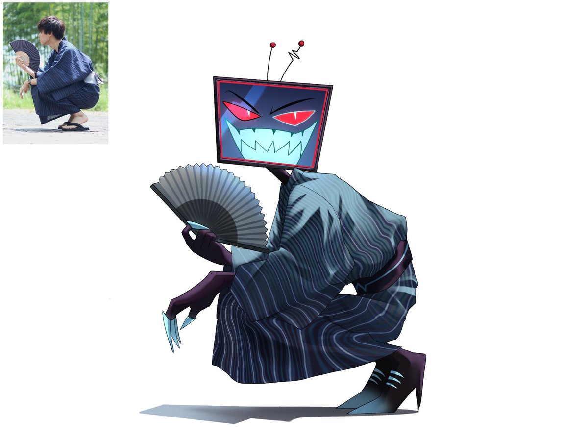 pankoako's tweet image. painting study/practice with vox (i did not learn shit) #HazbinHotel #HazbinHotelVox