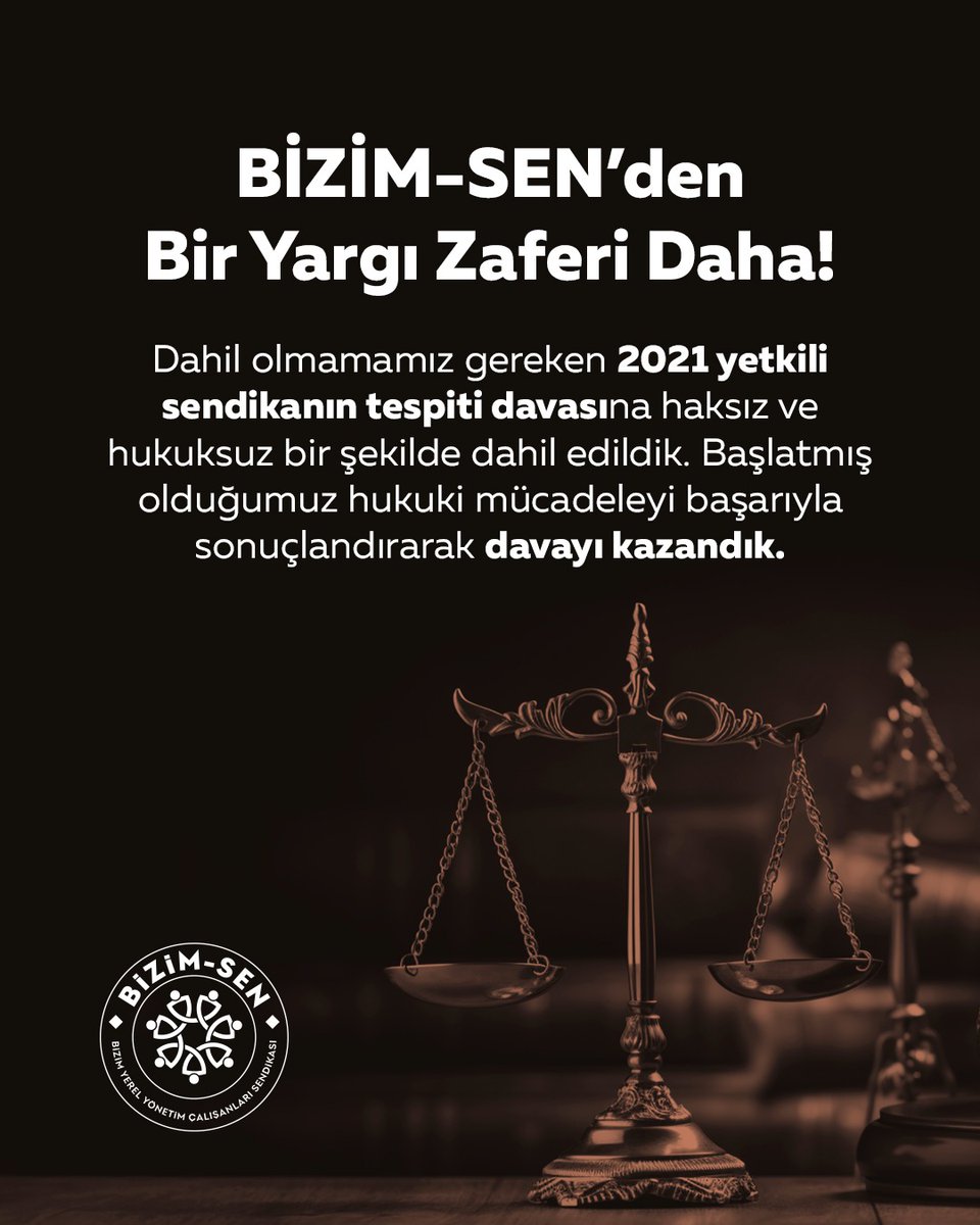 BİZİM-SEN’den Bir Yargı Zaferi Daha!
#bizimsen