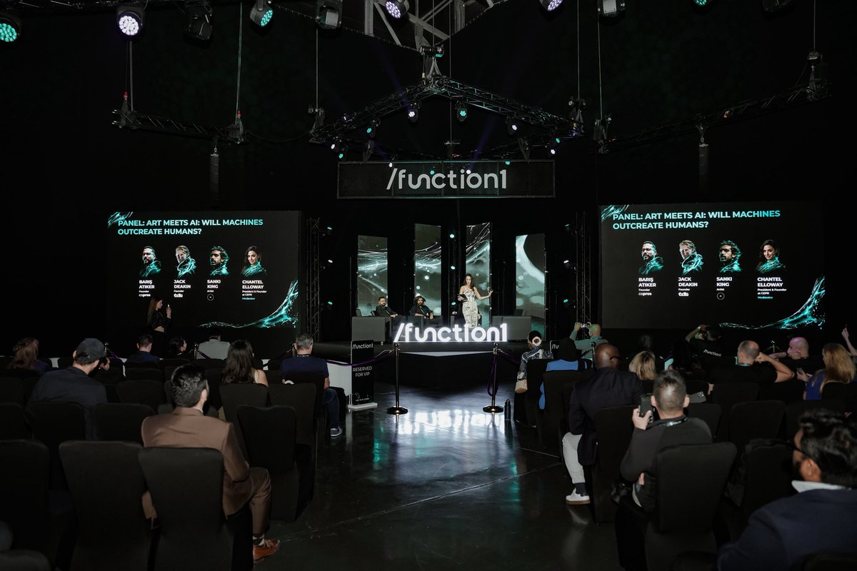 Recently, at the /Function 1 AI conference, I had the honor of moderating a panel exploring the intersection of art, AI, and human sovereignty.

We explored not whether machines can out-create us, but how they can awaken new dimensions of our imagination. AI, as an extension and
