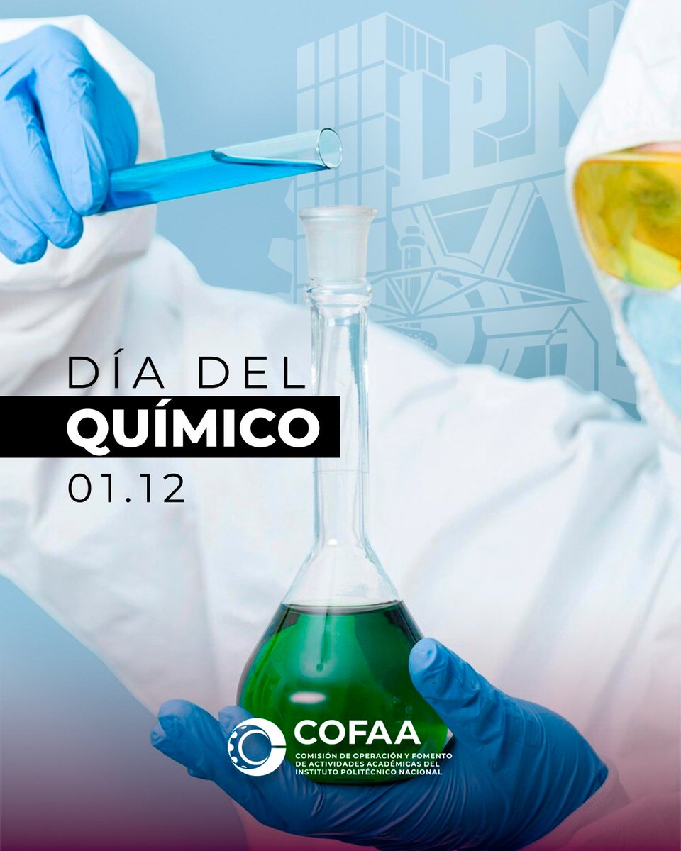 Hoy reconocemos la labor de quienes, con conocimiento, precisión y compromiso, transforman la ciencia en bienestar para la sociedad.  

En la COFAA-IPN valoramos  su contribución al desarrollo científico del país.

#DíaDelQuímico