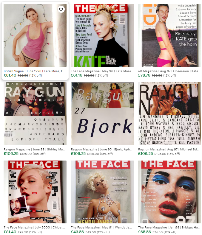 RaygunBooks's tweet photo. This is an Etsy Promotion offer. 

Save 20% on all #VintageMagazines - for Christmas Gifts, Birthday Presents - the offer will end on 2nd Dec. 

Lots more options @ https://t.co/n4PdyCTwAK 

#KateMoss #ShirleyManson #Bjork #MichaelStipe #ChloeSevigny #WendyJames #ShirleyManson https://t.co/r2UcK9mXex