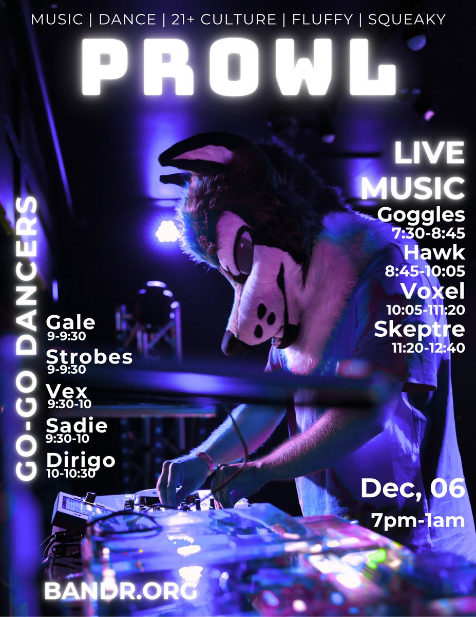 Time for some early evening chaos, I’ll see you this Saturday at Prowl!
