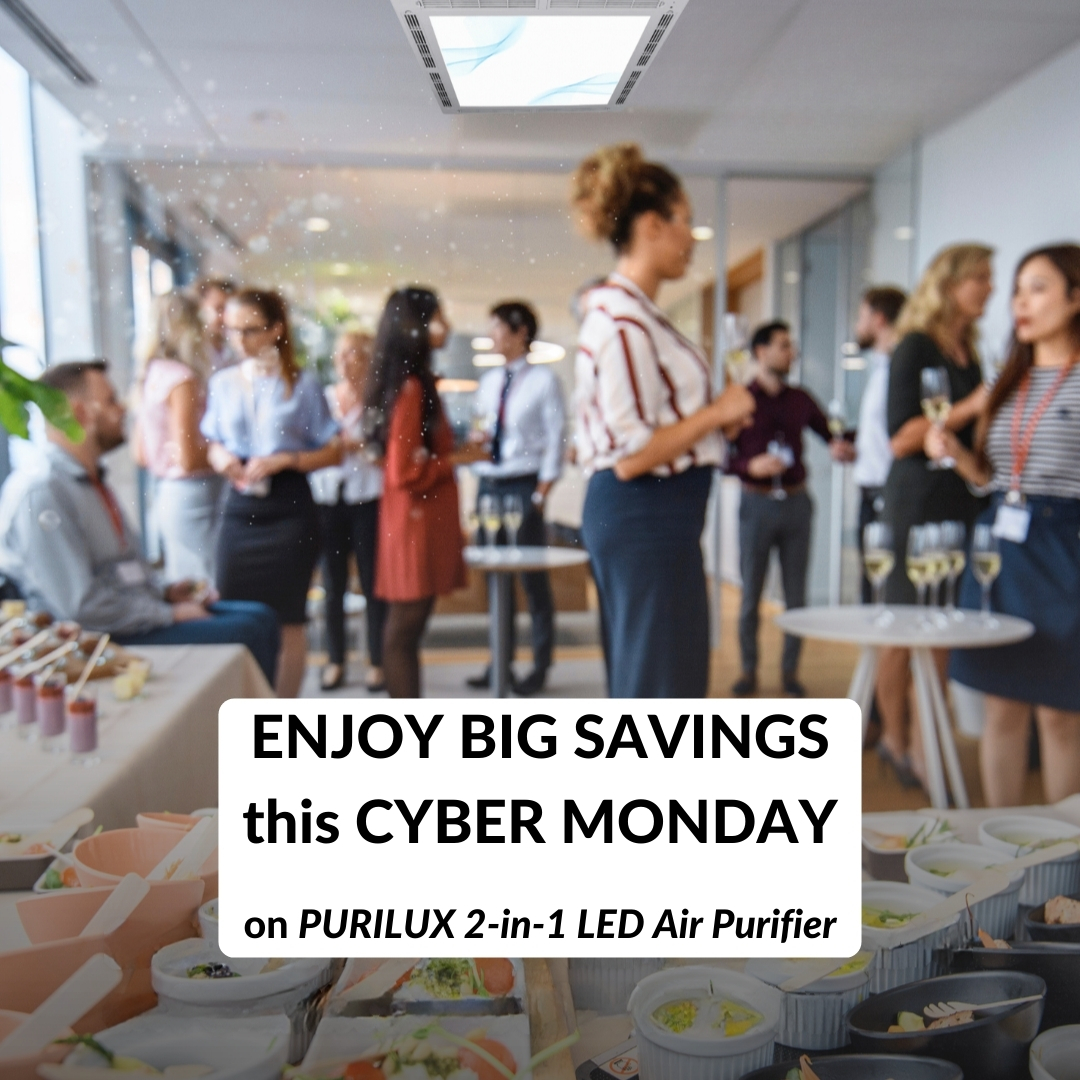 Holiday crowds mean higher risk in poorly ventilated spaces, per the CDC.

Purilux boosts ventilation and eliminates 99.99% of particles down to 0.1 microns, including the flu.

Contact us to save today: thinklite.com/purilux/

 #purilux #indoorairquality #iaq @thinklite