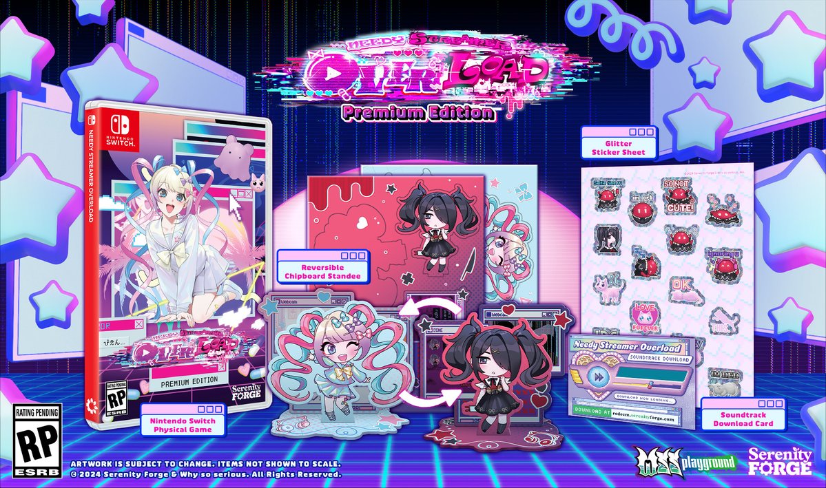 SerenityForge's tweet image. Now’s your chance to worship the #1 Internet Angel in Cyber Monday style. 🩵🩷

Get great deals on these NEEDY STREAMER OVERLOAD fan favorites: the Premium Physical Edition, 1xLP Vinyl Soundtrack, and Nendoroid Ame.

Head to our store to check out the full catalogue:…