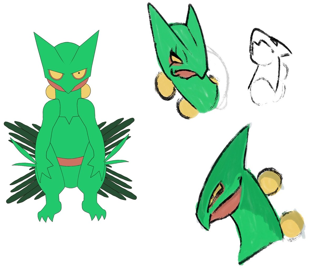 ehclock's tweet image. my evil fire/grass type fatty  #startersau #startersmovieunleashers #pokemon #oc