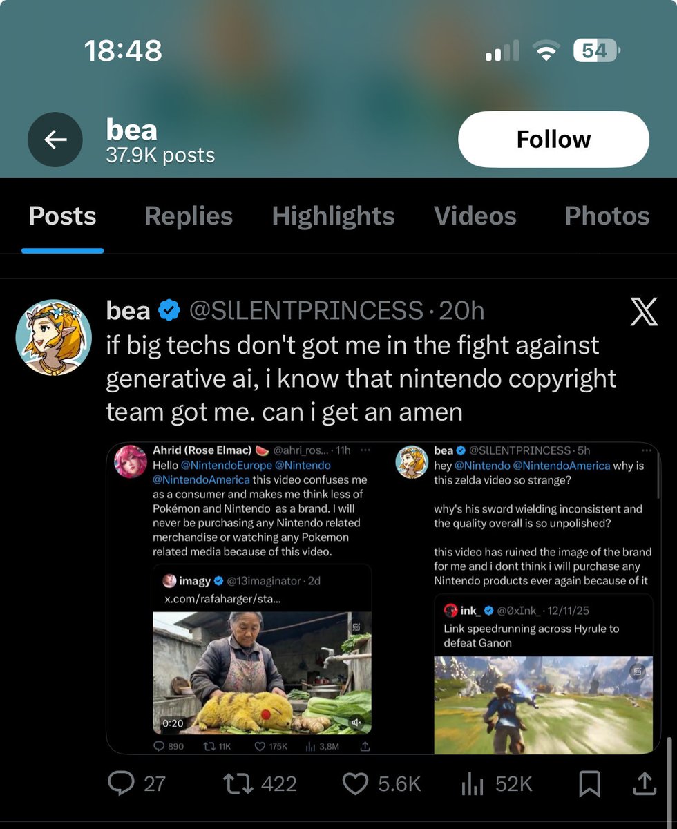 KingCalci's tweet photo. @ParcalarimSeni @Maelroth1 @Name1234541 @CloudKingTV @SlLENTPRINCESS @Nintendo @NintendoAmerica I had to scroll for literally two seconds to find this on OPs account. When you’re done figuring out how to breathe through your nose make sure you apologise for the name calling yeah 👍 https://t.co/o5heLBSicc