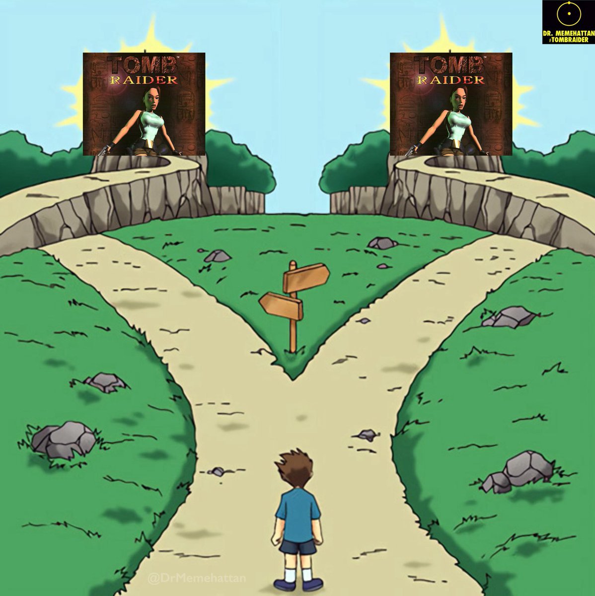 DrMemehattan's tweet image. Choose *very* carefully guys. Like your life depends on it. Try not to get it wrong. 😮‍💨 

#TombRaider #LaraCroft