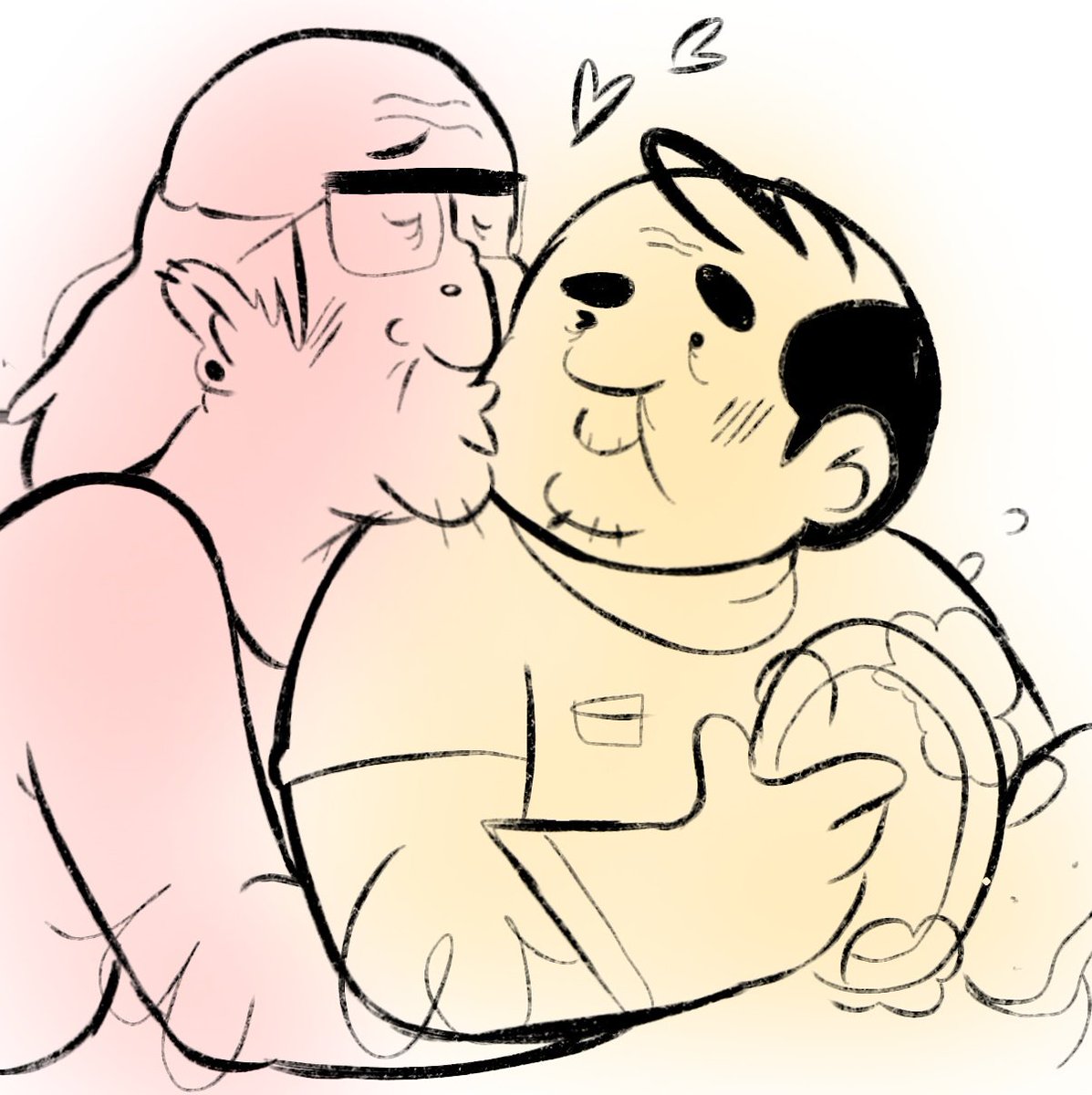 deyabo0's tweet image. Ayer me enojé pq me dijeron que con 30 ya eran old men yaoi así que los hice old men yaoi de verdad /hj #ocart