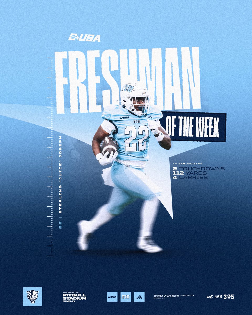 FIUFootball's tweet photo. He brought the JUICE this week @sterling_juice 🧃 https://t.co/JIu4xBbjg0