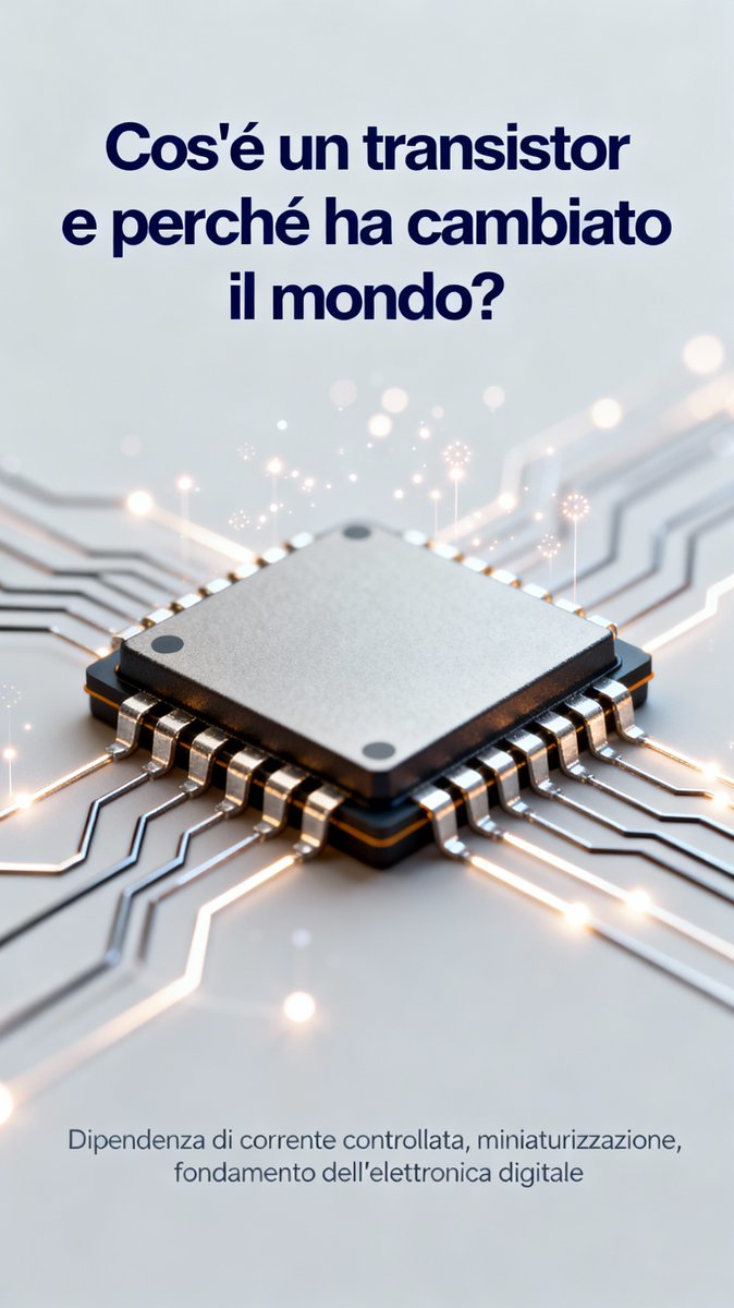 Formbit24's tweet image. Cos’è un transistor e perché ha cambiato il mondo? 
Un minuscolo interruttore che ha rivoluzionato la tecnologia. 
Guarda il video qui: youtube.com/shorts/yrGZ4ft…

Scopri di più nel nuovo episodio di Tech in 60 secondi.
#Formbit24 #Hardware #Transistor