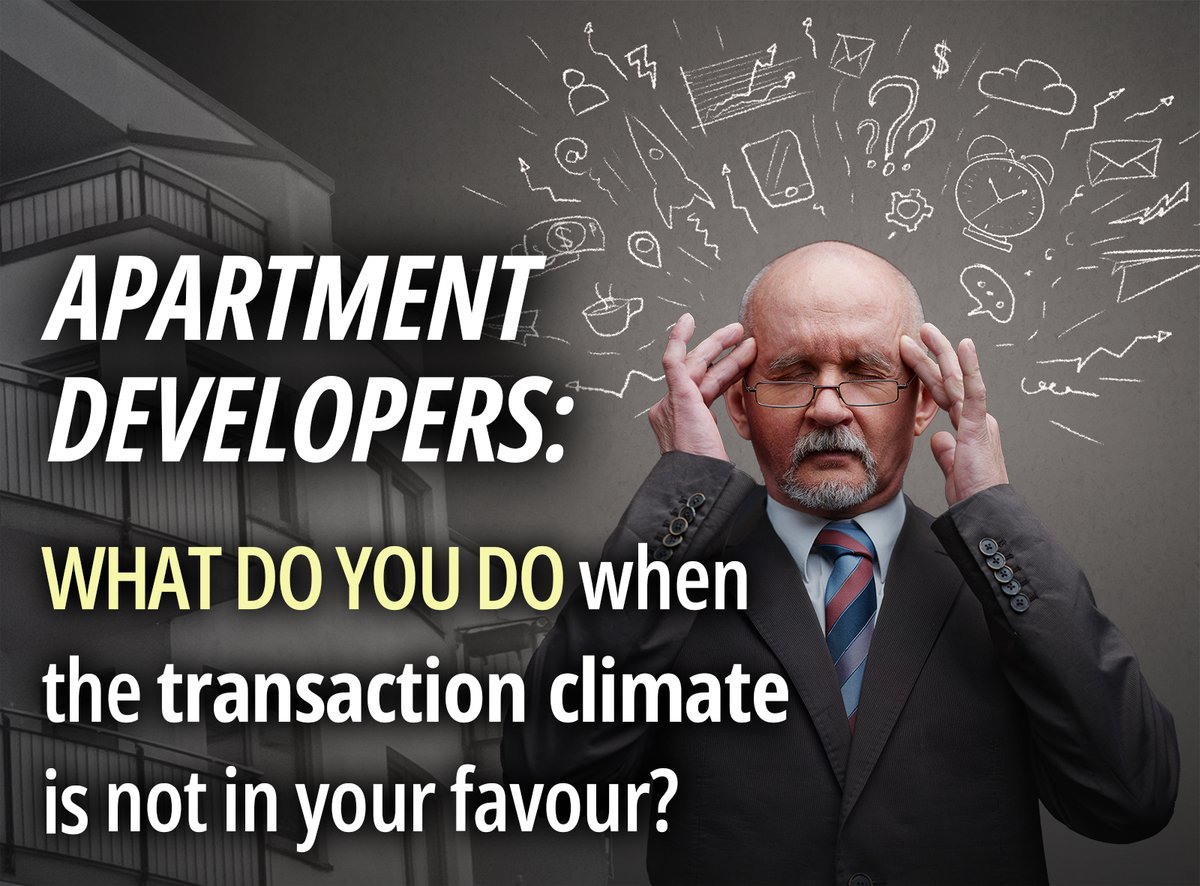 Apartment Developer/Owners, what do you do when the transaction climate is not in your favour?

• Wait for better timing?
• Maintain a firm stance on your asking price?
• Look for advice and alternative solutions?

We solve challenges for Developers.
svnrock.ca/not-your-avera…