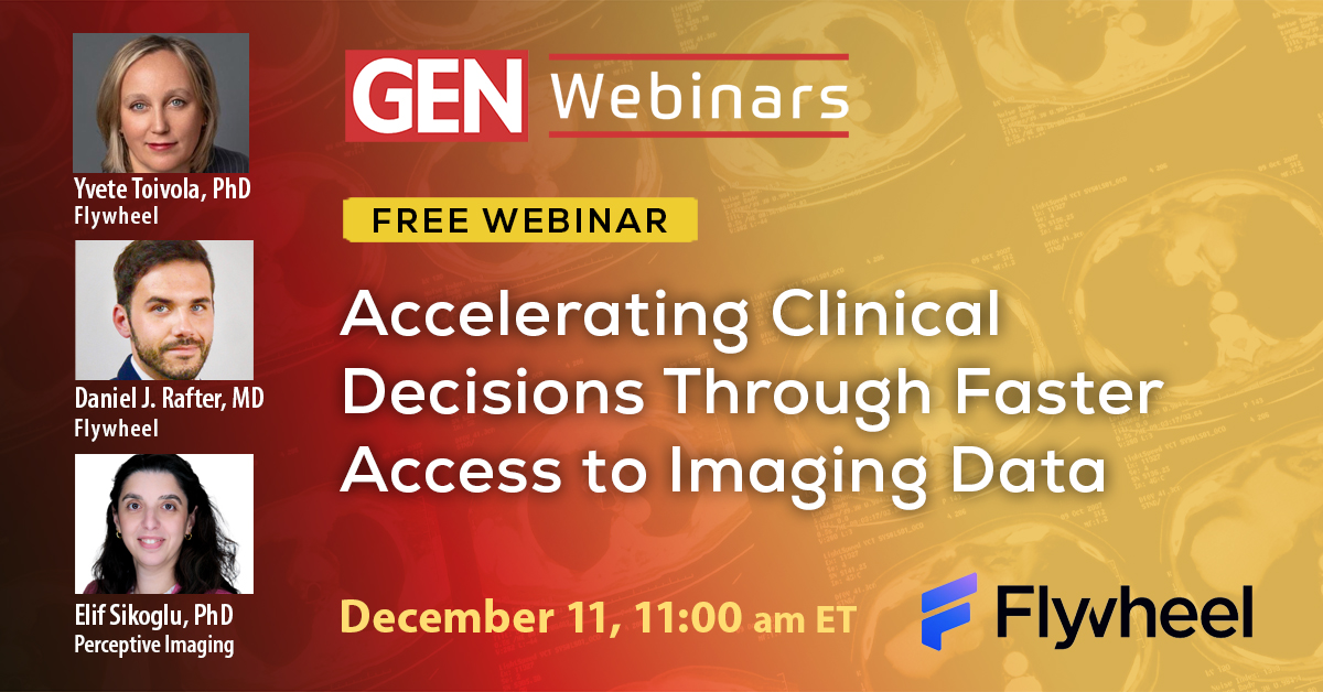 GENbio's tweet image. DON'T MISS OUT! Accelerating Clinical Decisions Through Faster Access to Imaging Data

Register now to join us for this free webinar sponsored by Flywheel: hubs.li/Q03V64W_0

#ClinicalTrial #DiagnosticImaging #DrugDevelopment
