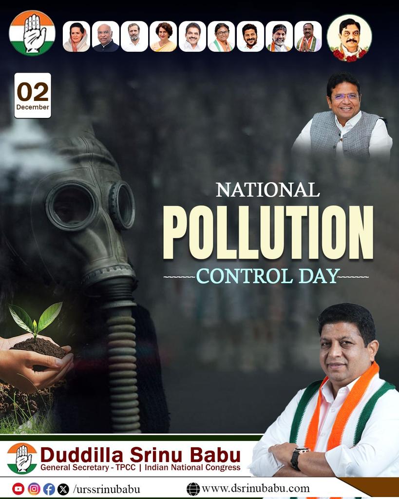UrsSrinuBabu's tweet image. On Pollution Control Day, let’s take a Pledge to protect our air, water, and Environment.
Let’s act responsibly for our planet.

#PollutionControlDay #SaveEnvironment #CleanAndGreen #GoGreen #ProtectNature #ReduceReuseRecycle #HealthyPlanet #EcoFriendly