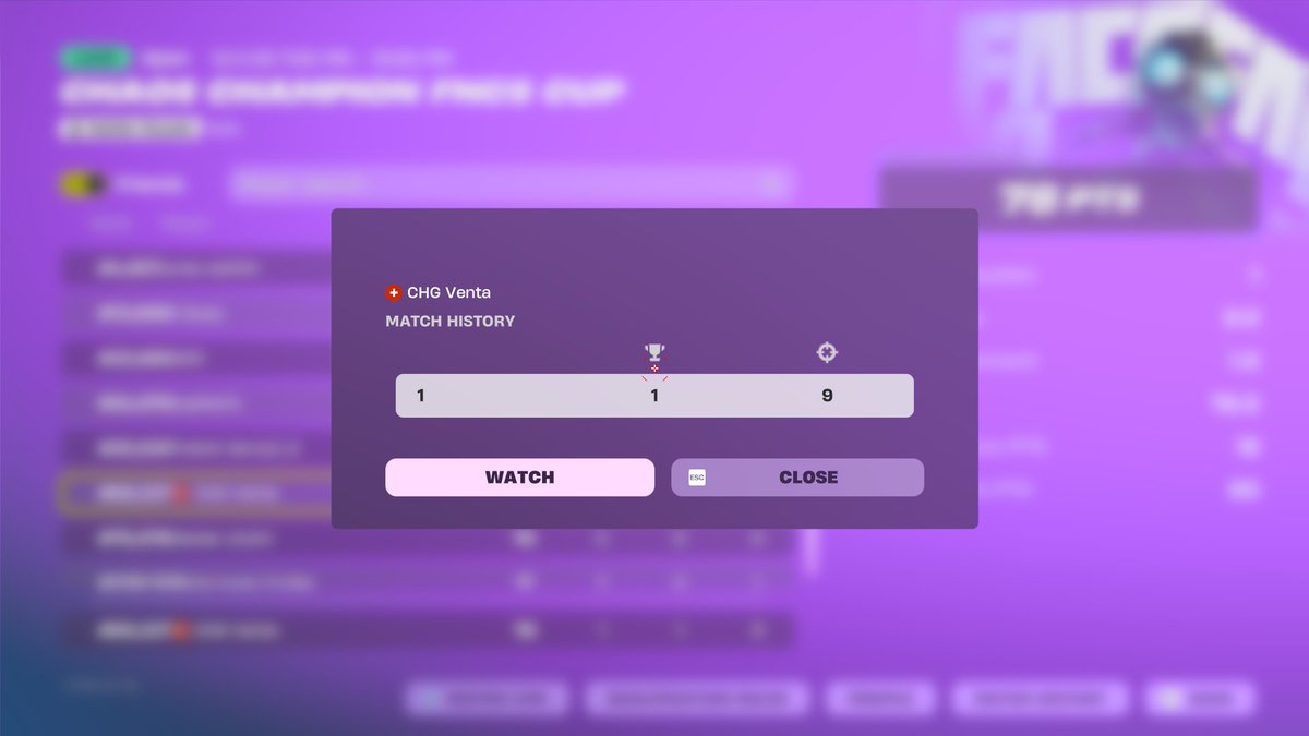 First tournement round in the new Chapter, Love the Meta