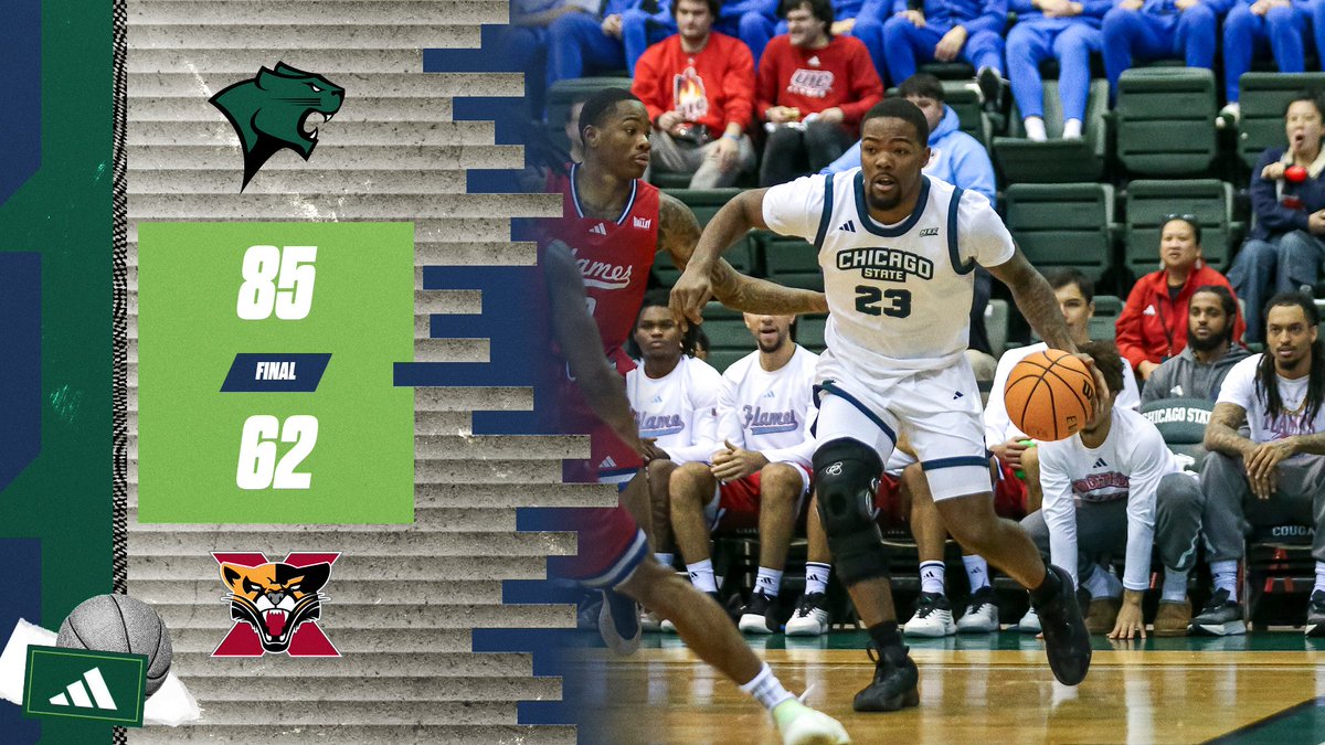 🏀 FINAL SCORE! Chicago State Cougars dominated the Saint Xavier Cougars with an impressive 85-62 victory! 🎉 Great teamwork and hustle out there! #GoCougars