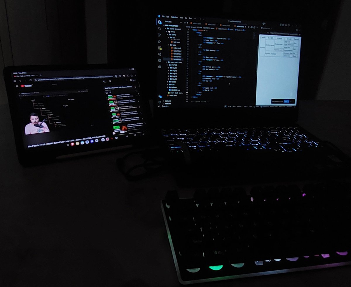 bsbcodes's tweet image. Started the web dev playlist of @CoderArmy @rohit_negi9 
Completed a couple of videos of html .....

#coderarmy #rohitnegi #WebDevelopment #html