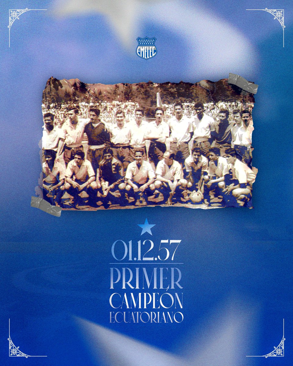 CSEmelec's tweet image. Hoy celebramos historia.
Emelec, primer Campeón del Ecuador, orgullo azul por siempre.💙⚡

#emelec #primercampeon #historiaeléctrica #azulesdecorazón