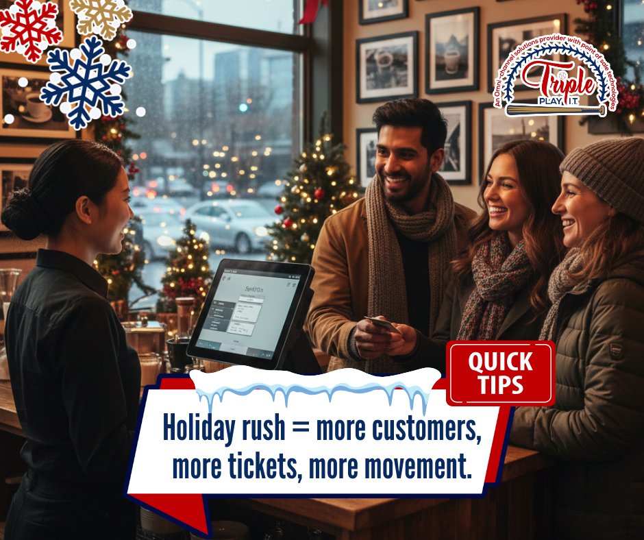 TriplePlayIT's tweet image. 🎄 Tech Tip Monday:
Holiday rush = more customers, more tickets, more movement.

👉 If you need specialized support or an upgrade, call Triple Play I.T.

📞 (469) 998-2240
#TechTip #RestaurantTech #POSSystems #BusinessEfficiency #HolidaySeason #TexasBusiness #SmallBusinessSupport