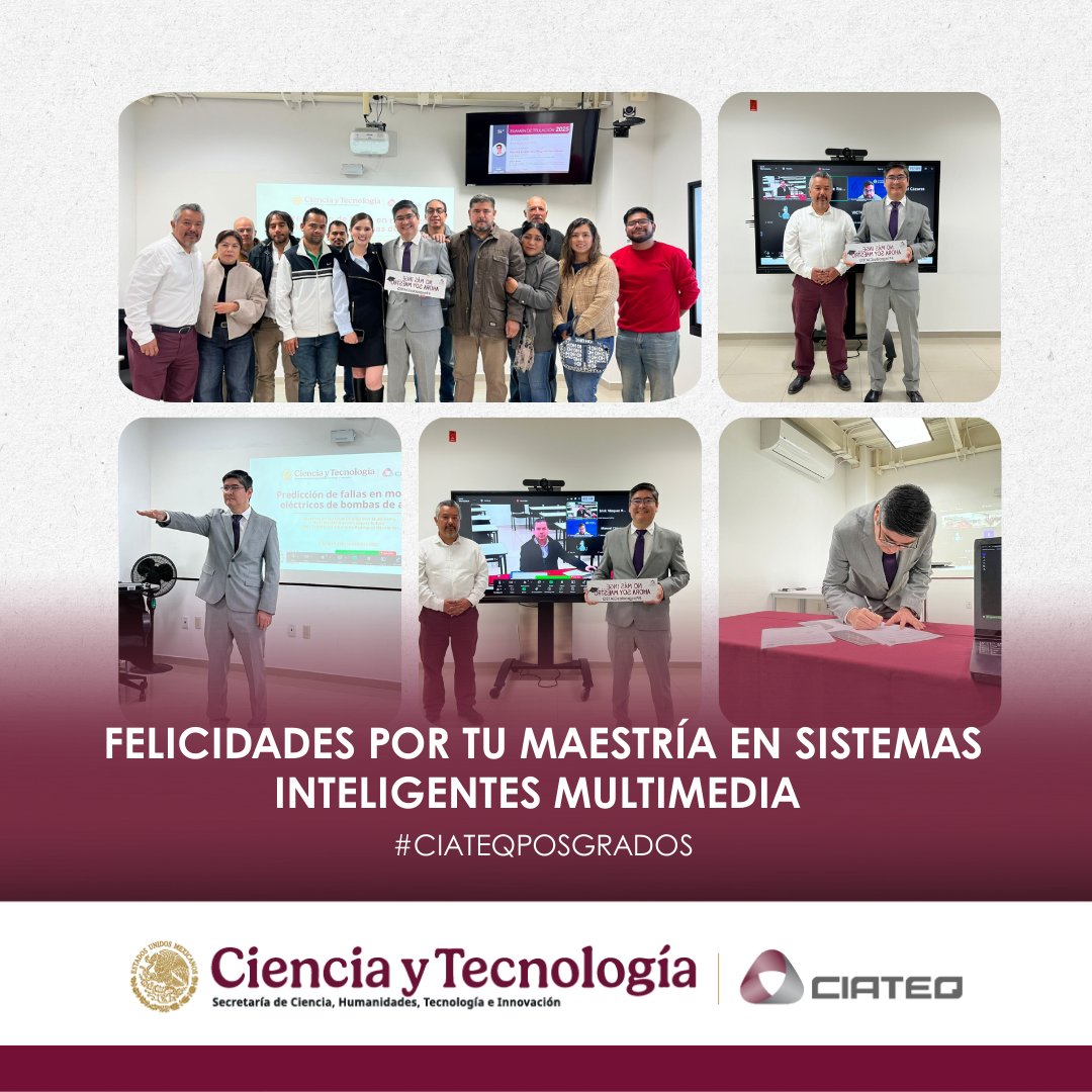 🎓✨ ¡Felicidades, Erick Vázquez Rufino!

Por obtener su maestría en Sistemas Inteligentes Multimedia con un proyecto de predicción de fallas en motores eléctricos.

¡Un logro que inspira! 🚀💡