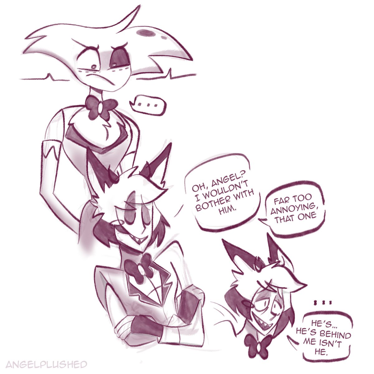 He's cooked. 
#hazbinhotel #alastor #angeldust