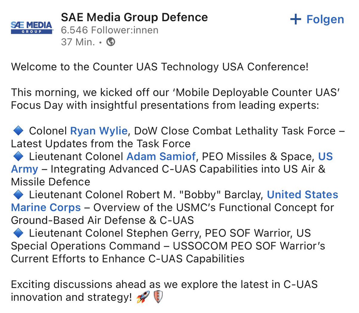 bodoxstocks's tweet image. $ONDS #ONDS

@Sentrycs is showing U.S. agencies at the Counter UAS Technology USA Conference how C-UAS goes from battlefield to ballpark 👀 

A perfect pitch stage for future government deals 🚀

The full buffet of U.S. forces, homeland security-adjacent agencies and NATO/allied…