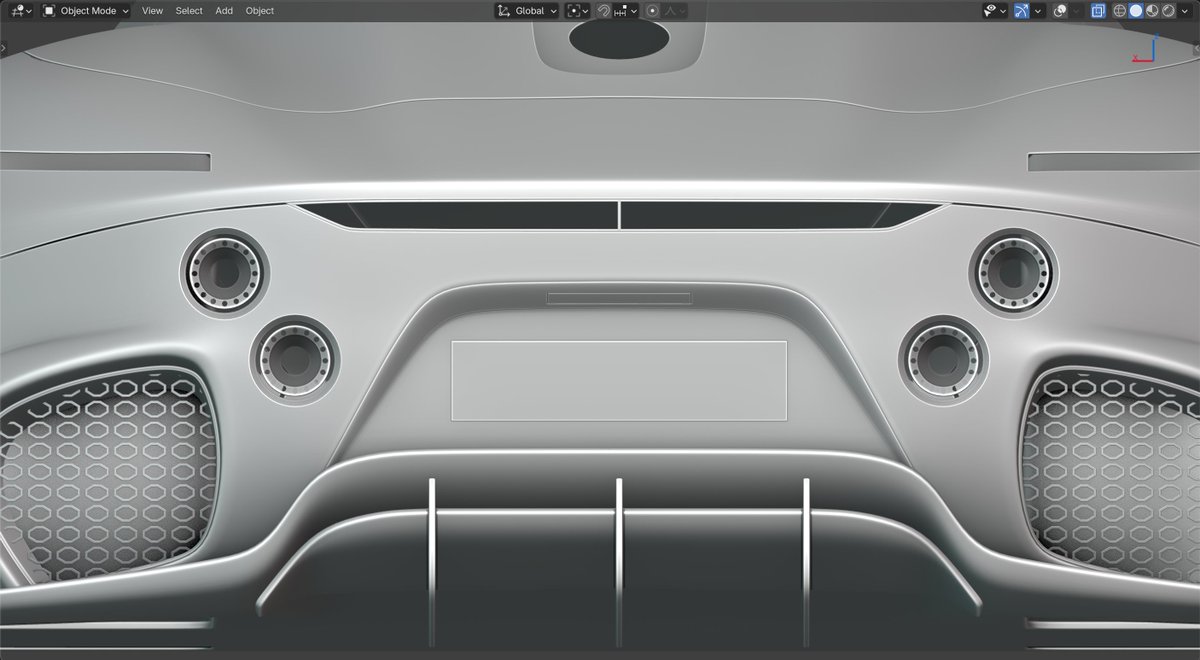 Naochin3D's tweet image. チュートリアルコース 『3D Cars』#016                                

ナンバー周りとマフラーです                   

#blender初心者 #blender 
#blender3d #3DCG