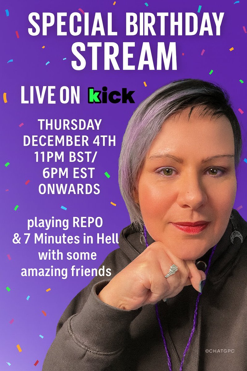 CupcakeDiva80's tweet image. Thursday - My Special Birthday Stream &amp;amp; I would love you to join me &amp;amp; some of my Amazing friends in celebrating.  Playing games with @KnoxicKnoxy @alittlestryker @MrsAcmeDecor chaos, laughs &amp;amp; fun dont miss it!
Kick.com/cupcakediva80
#KickStreamers 
#Birthdayfun
#Verificationpush