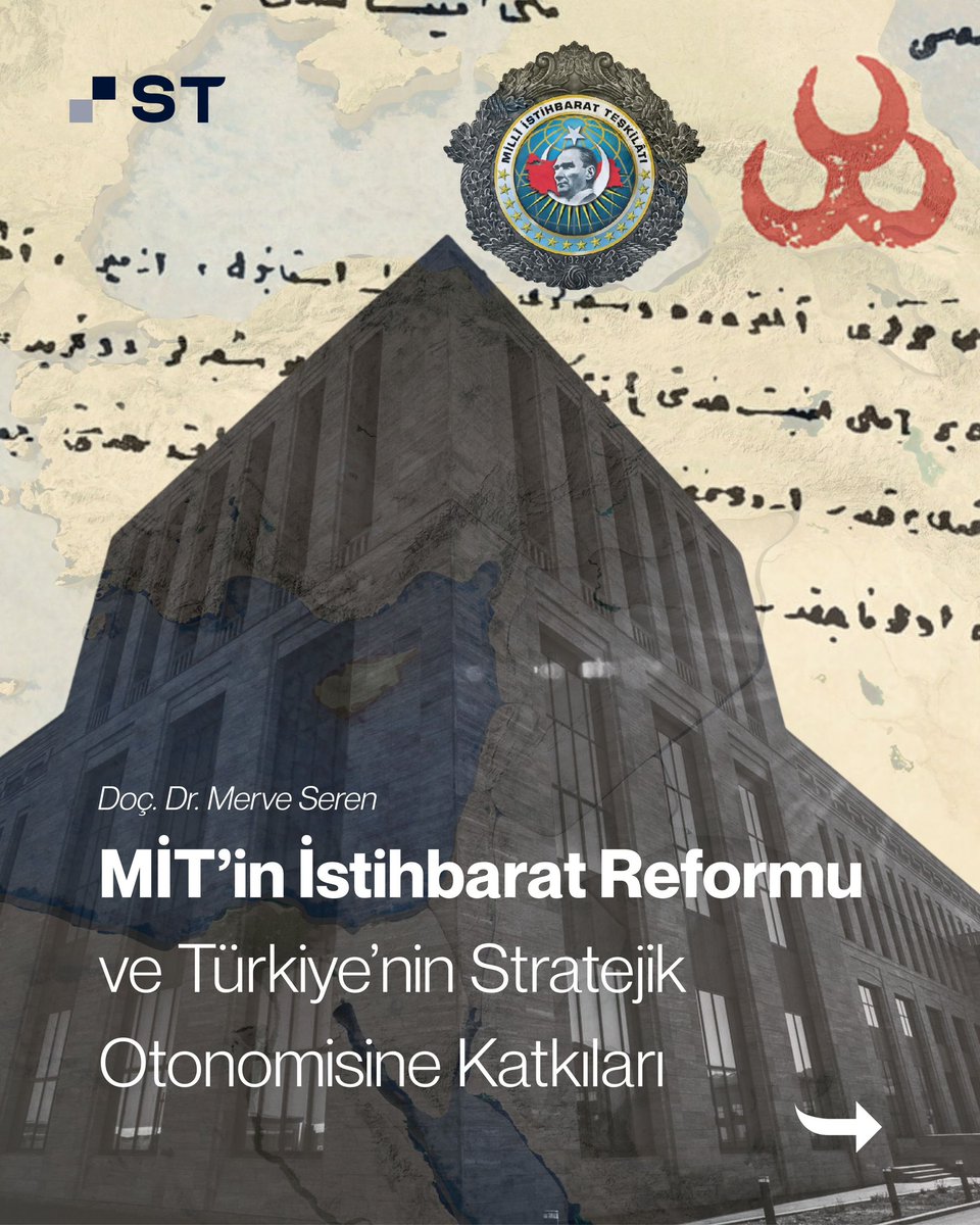 “MİT’in İstihbarat Reformu ve Türkiye’nin Stratejik Otonomisine Katkıları”

🖊️ Doç. Dr. Merve Seren (<a href="/MerveSerennn/">Merve Seren</a>), kaleme aldı.

🔍 Milli İstihbarat Teşkilatı'ndaki yapısal ve operasyonel değişiklikler neleri beraberinde getirdi?

🔍 Türkiye'nin bölgesel ve küresel siyasetteki
