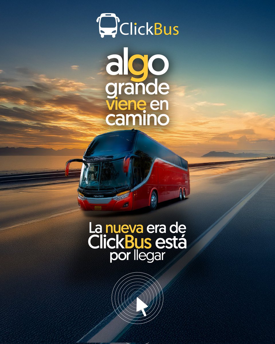 Click_Bus's tweet image. ¡Prepárate para una nueva experiencia! 🤩

​​La nueva era de ClickBus está por llegar. ✨ ¡ESPÉRALA! 

#ClickBusNuevaEra #ClickBus