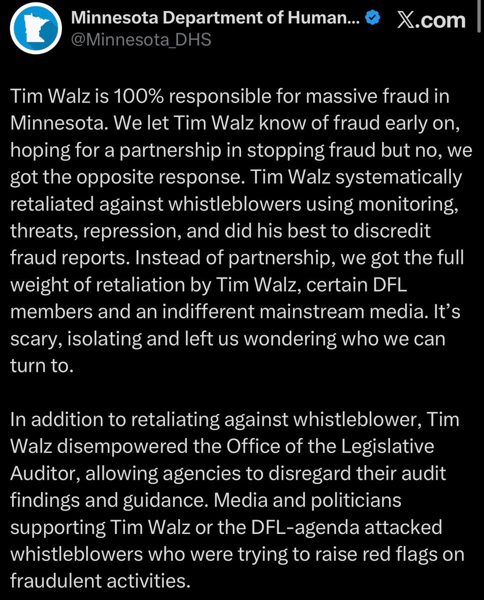 politicalmath's tweet image. Here is what the @Minnesota_DHS account (not an official account) tweeted before they were suspended