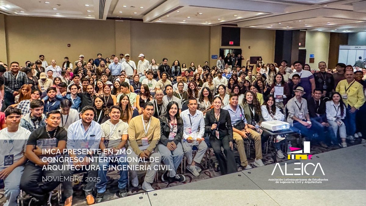 EL IMCA estuvo presente en el 7mo Congreso de Arquitectura e Ingeniería Civil de  ALEICA 2025, compartiendo conocimiento en acero estructural y conectando con estudiantes y profesionales de la construcción.🚧 

¡Gracias a todos los que nos acompañaron!