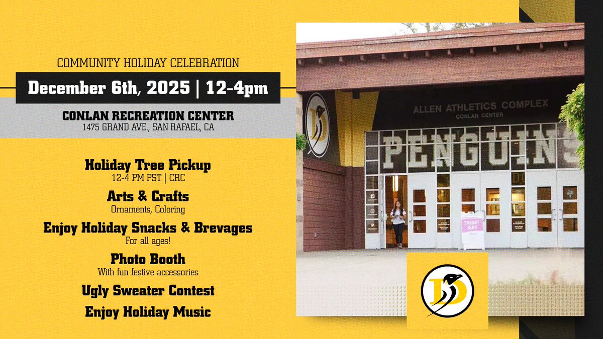 Tis the season!! 🐧🎉❄️

Join us this Saturday for our Penguin Holiday Celebration - with holiday music, festive treats, photo booths, arts &amp; crafts, and an ugly sweater contest. Tell a friend to tell a friend and celebrate with us!

#GoPengs