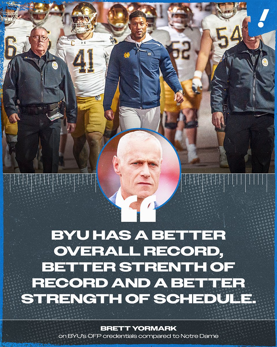 Big 12 commissioner Brett Yormark takes a shot at Notre Dame while boosting BYU's playoff resume 🤷