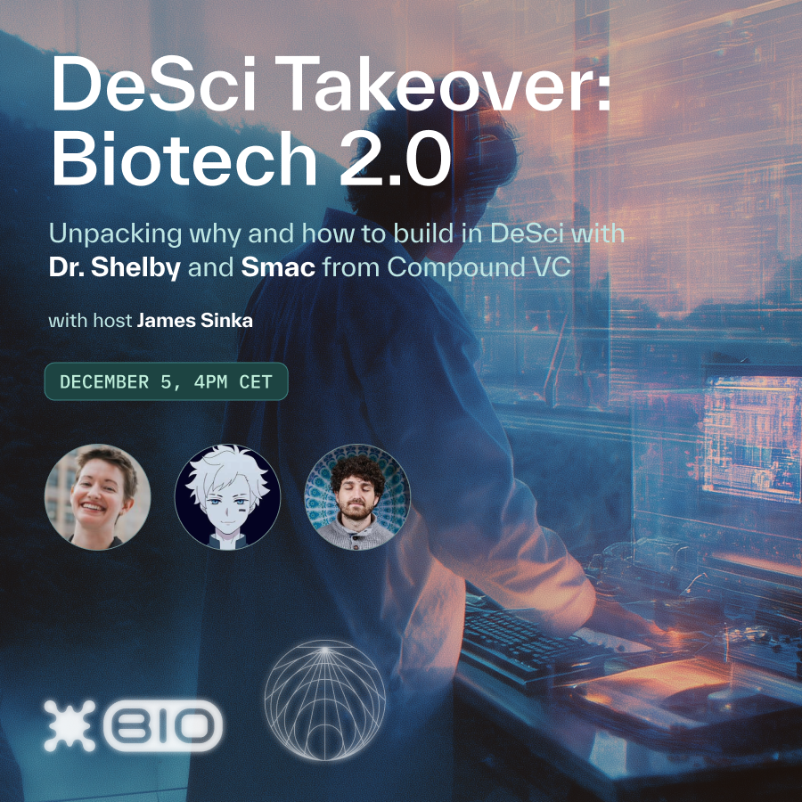 BioProtocol's tweet image. We’re in the early days of a step-function change in science.

One of the deepest bear markets in biotech’s 45-year history has sparked a quiet rebellion among scientists &amp;amp; engineers who want to build differently.

Join us this FRIDAY w/ @shelbynewsad &amp;amp; @0xsmac from @CompoundVC…