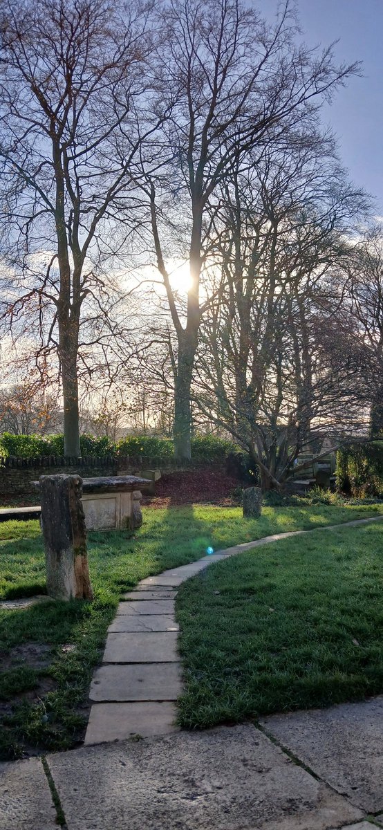 TizanneM's tweet photo. Grateful for the peace and tranquility this space provided this weekend. 100+ yew trees and you could have heard a pin drop inside the church ๐ and what's not to love about the sun peeping through trees. #gogently https://t.co/HHns7yuu5n