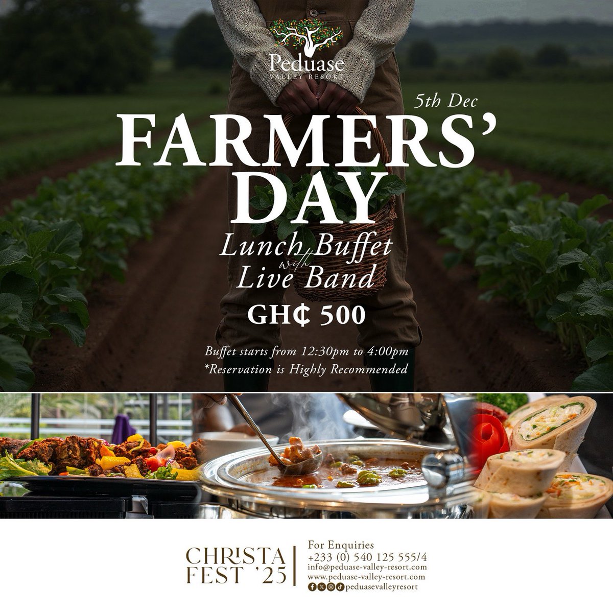 PeduaseValley's tweet image. Join us on 5th December as we celebrate our farmers for their hard work and another year of harvest.