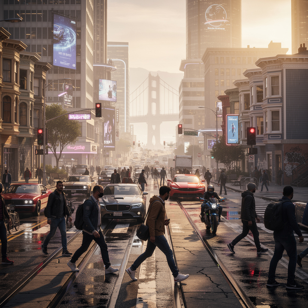 AuraDomoAi's tweet photo. What if Gta 6 was based in San Fran and the city was called San Fierro? https://t.co/oel1804krc