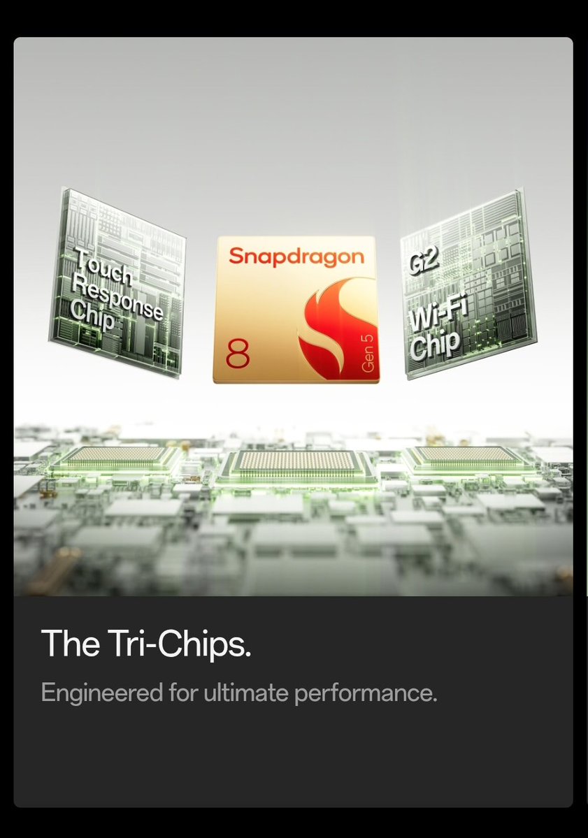 TechHome100's tweet image. OnePlus 15R 
▫️ Snapdragon 8Gen5 🐉
▫️ Wi-Fi Chip G2 
▫️ Touch Response Chip 
▫️ 165Hz LTPS OLED Display 
▫️ 120FPS Gameplay 
#OnePlus #OnePlus15R