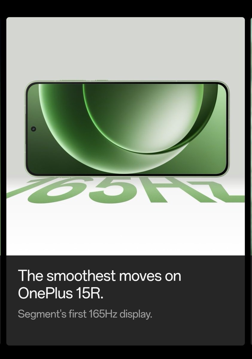 TechHome100's tweet image. OnePlus 15R 
▫️ Snapdragon 8Gen5 🐉
▫️ Wi-Fi Chip G2 
▫️ Touch Response Chip 
▫️ 165Hz LTPS OLED Display 
▫️ 120FPS Gameplay 
#OnePlus #OnePlus15R