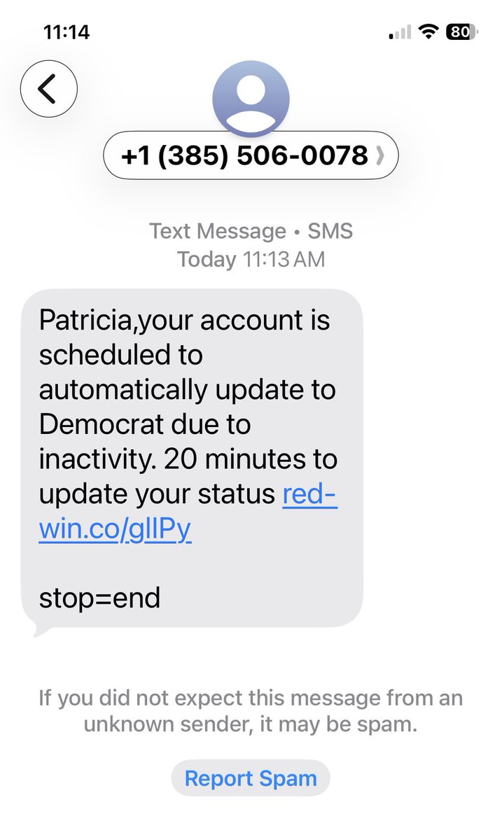 GoPatiGo's tweet image. 🤣🤣🤣 Got this spam text.