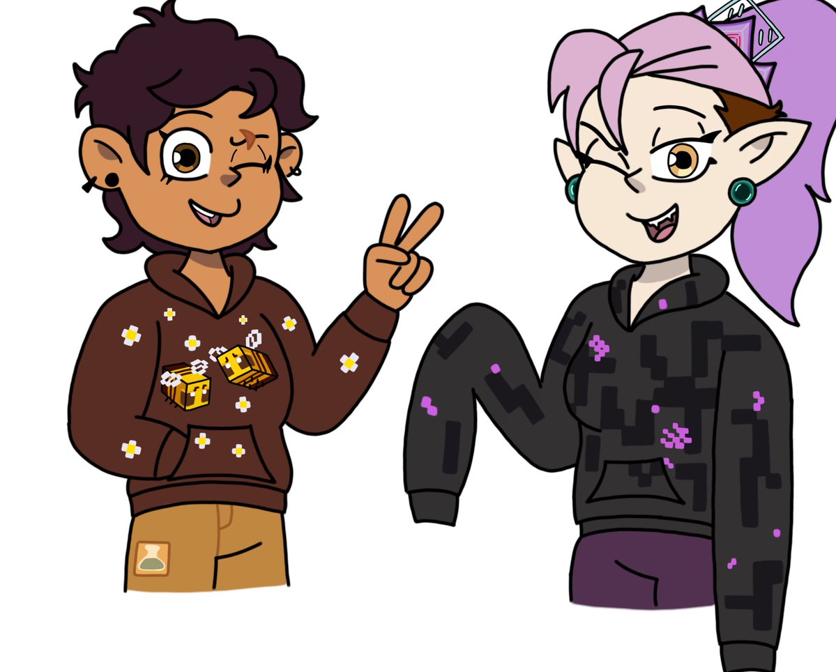 Sw0rdStyle's tweet image. They would totally wear these together 💖🫶

#TheOwlHouse #Lumity