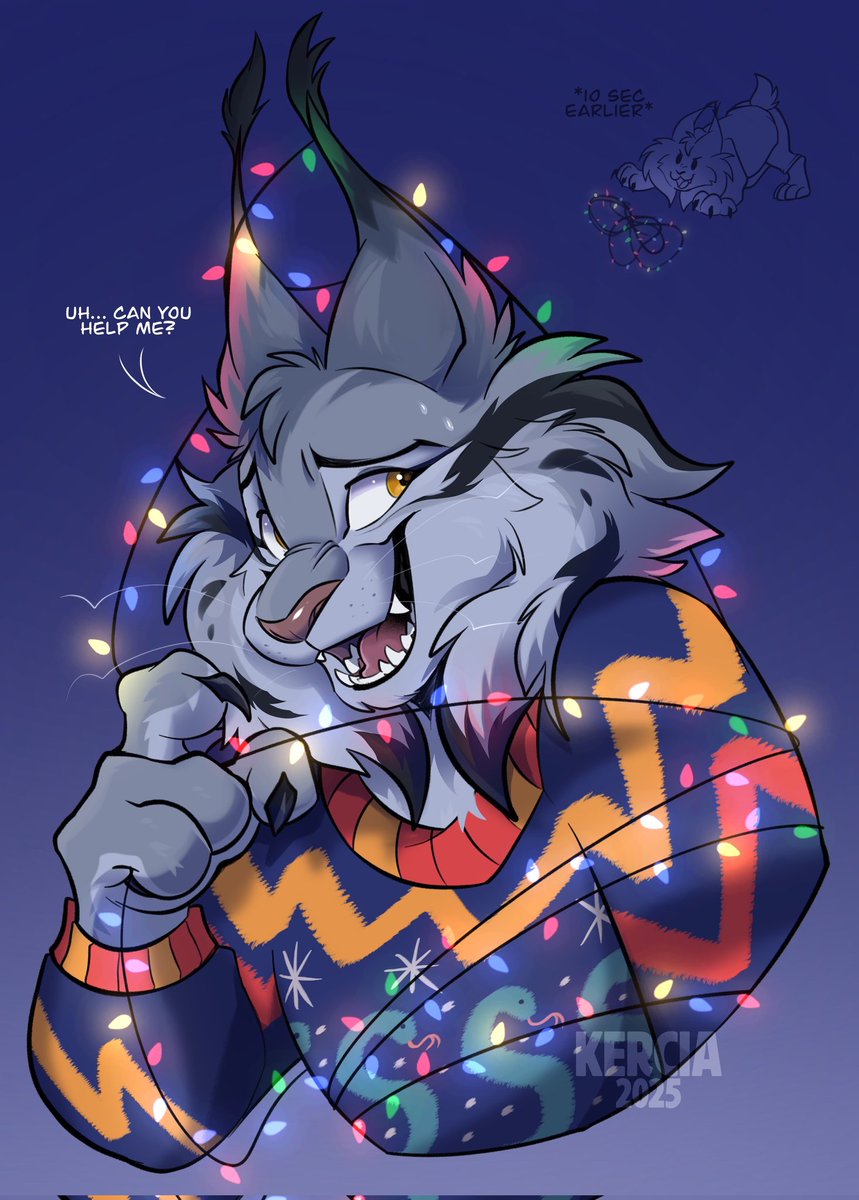 kerciaxx's tweet image. December already?🦌 time for christmas arts!! starting with #Pawbert #Zootopia2