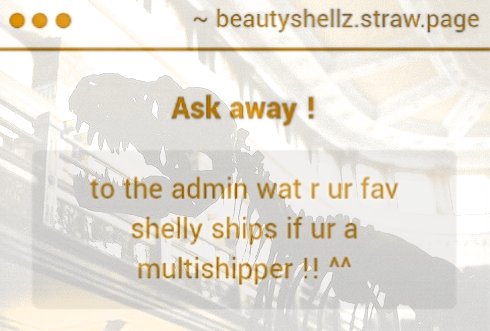 ShellsnFossils's tweet image. ★ //I like many ships, not weird ones tho

▪︎Dinoparty 🎈 🦖
▪︎Moonshell 🌘 🐚
▪︎BerryFossil 🍓 🐚
▪︎Fossilcleaning 🐚🧼
▪︎Shellvision 🐚📺 
▪︎Angryfossil..?? 🦐 🐚
▪︎ FossilCake ( Cosmo x shelly) 🍫🍥🐚 
▪︎Bubbleshell 🫧🐚

★ // Yeah there&apos;s sorta alot, waaah !