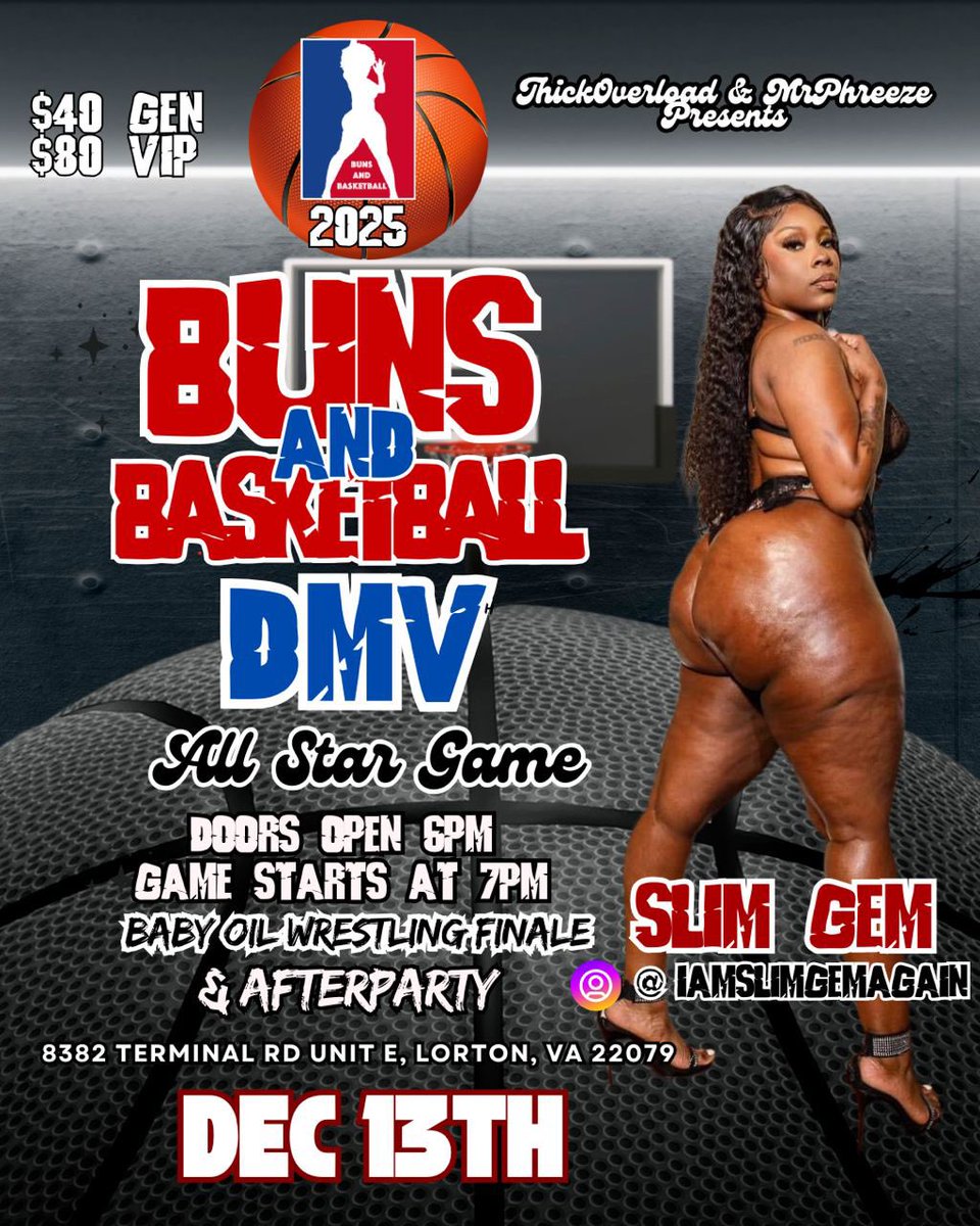 🔥 slimgem will be playing 🔥🔥🔥 💯 DMV ITS OFFICIAL ! 🔥 TICKETS ARE ON SALE!!!! LINK IN THE BIO 💯 DONT MISS THE MOVIE 🔥💯🔥 DECEMBER 13TH !!!! !!! 🔥💯 GUARANTEED SELLOUT <a href="/BunsNBasketball/">BunsAndBasketball</a> <a href="/MsThickOverload/">Thickoverload ENT</a> @mrphreeze06